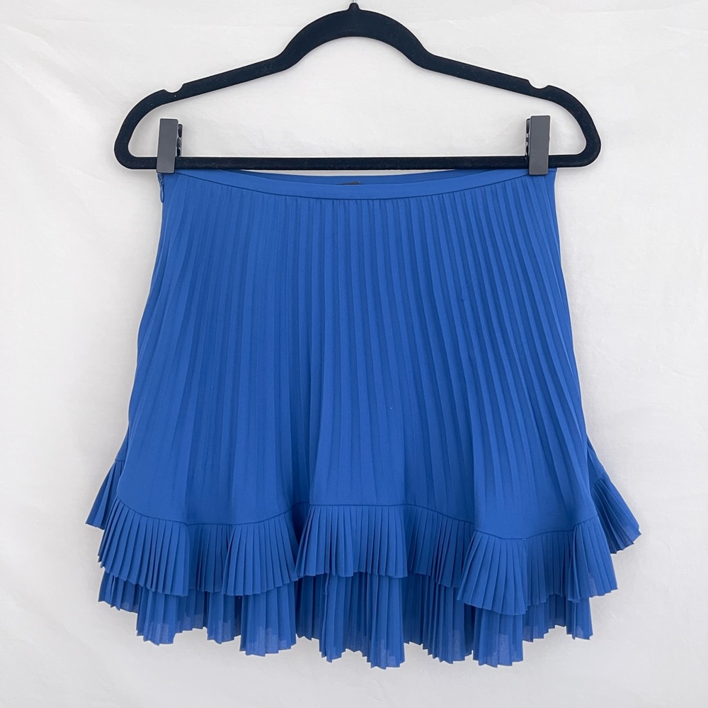 BANANA REPUBLIC - Royal Blue Pleated Mini Skirt - Size 0